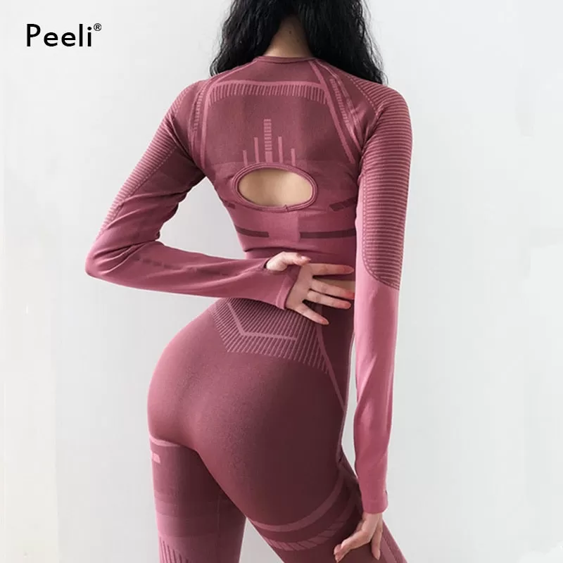 2 PC Sports Set fitness yoga gym sport suit for women