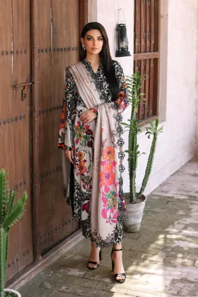 3-Pc Unstitched Printed Staple Suit With Embroidered Wool Shawl Dupatta CPMW3-04