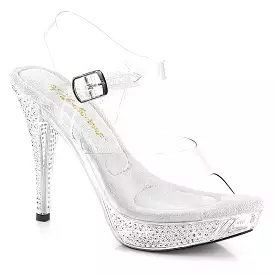 4 Inch Heel ELEGANT-408 Clear Rhinestone