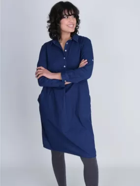 Alexa Cotton Shirt Dress | Denim