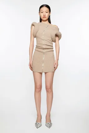 Asymmetric knit dress--Runway Show-