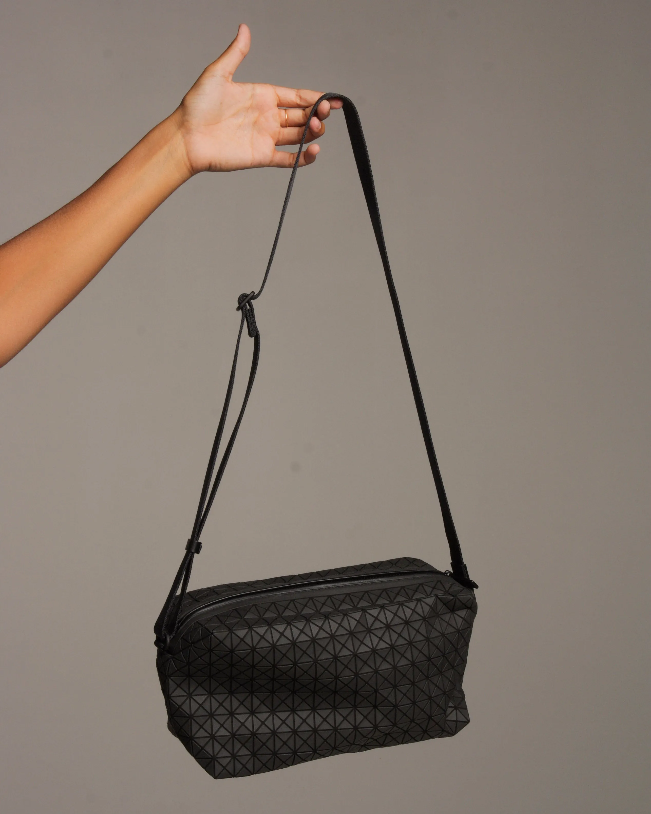 Black Saddle Crossbody Bag