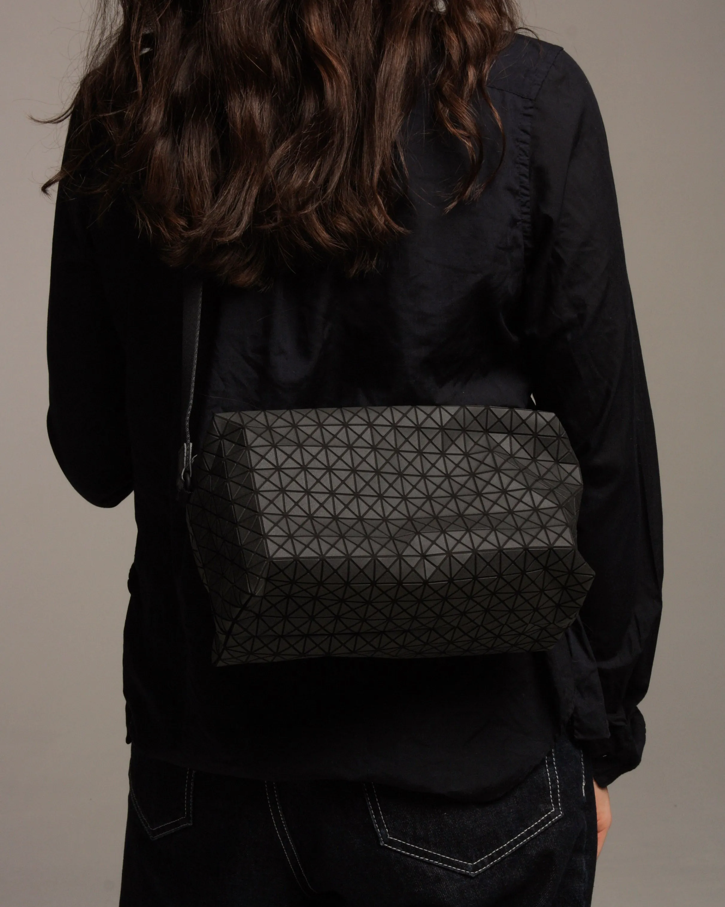 Black Saddle Crossbody Bag