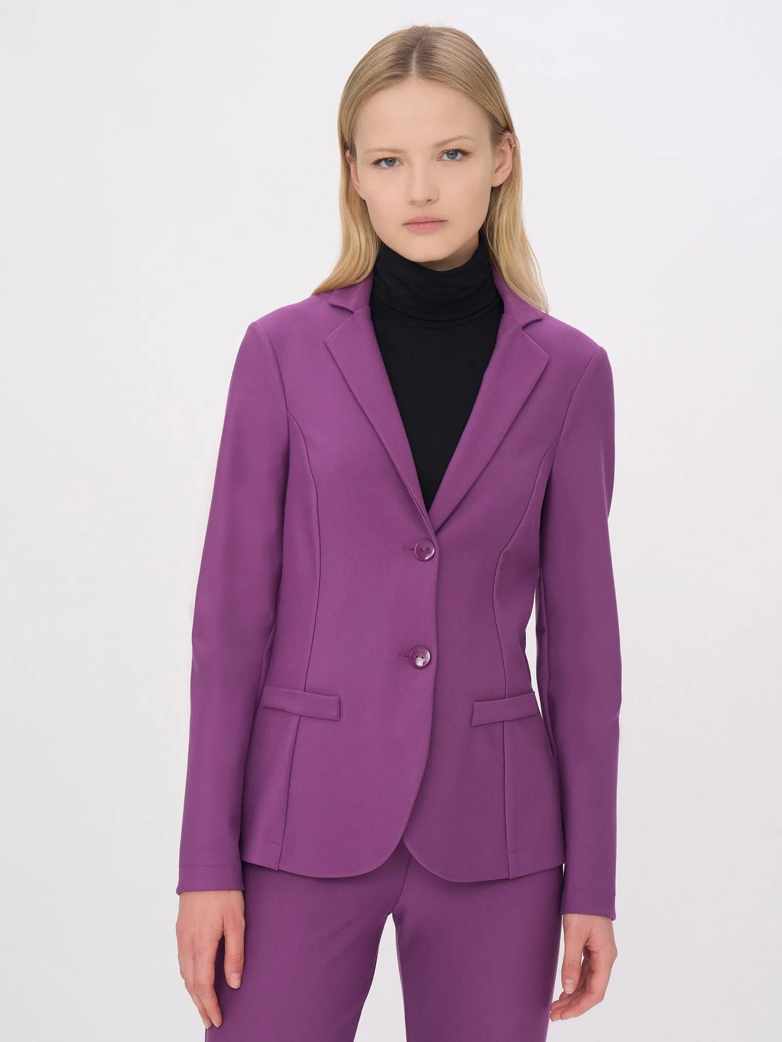 Blazer a 2 bottoni in tessuto Compact - Sunset Purple