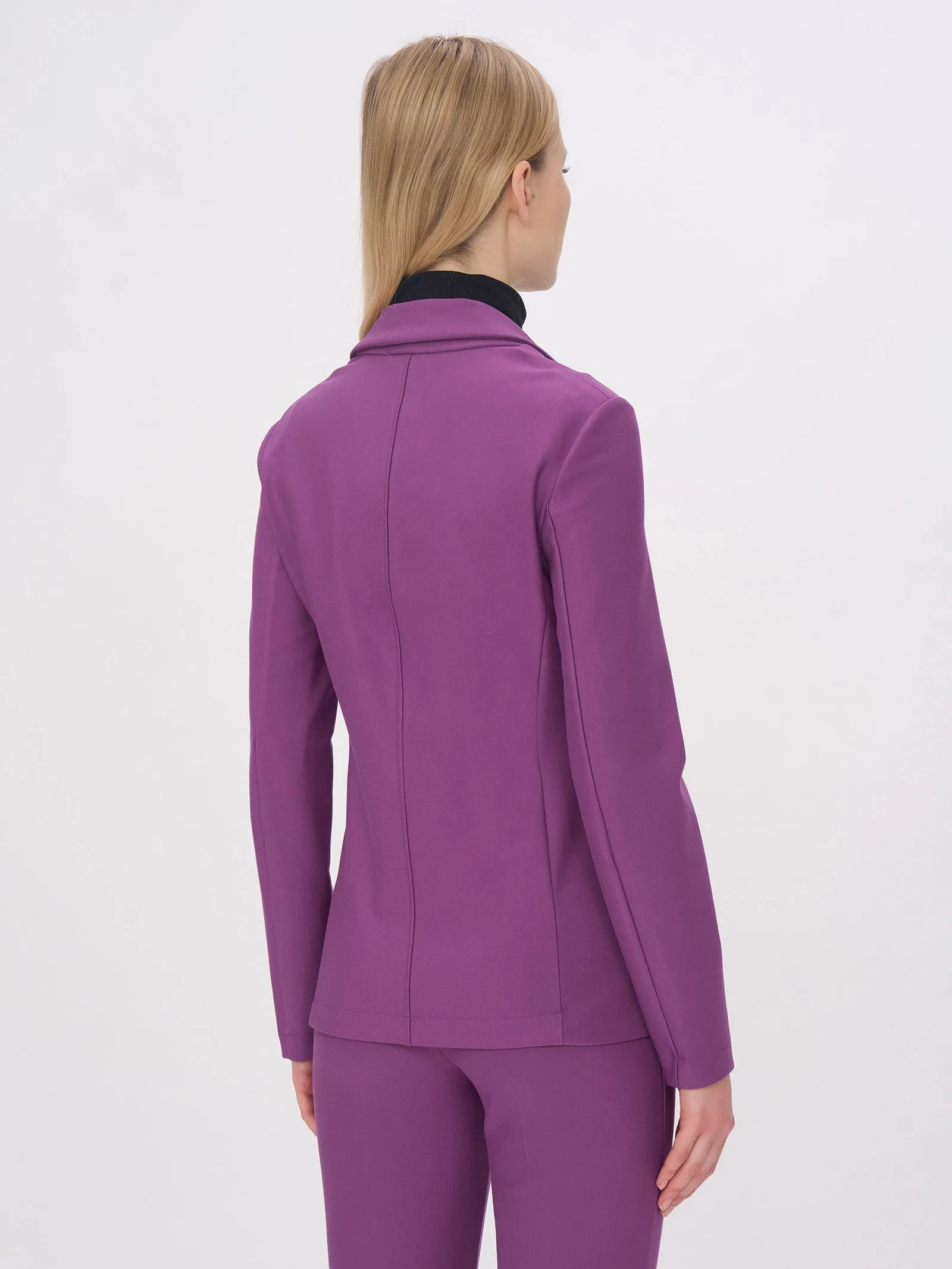 Blazer a 2 bottoni in tessuto Compact - Sunset Purple