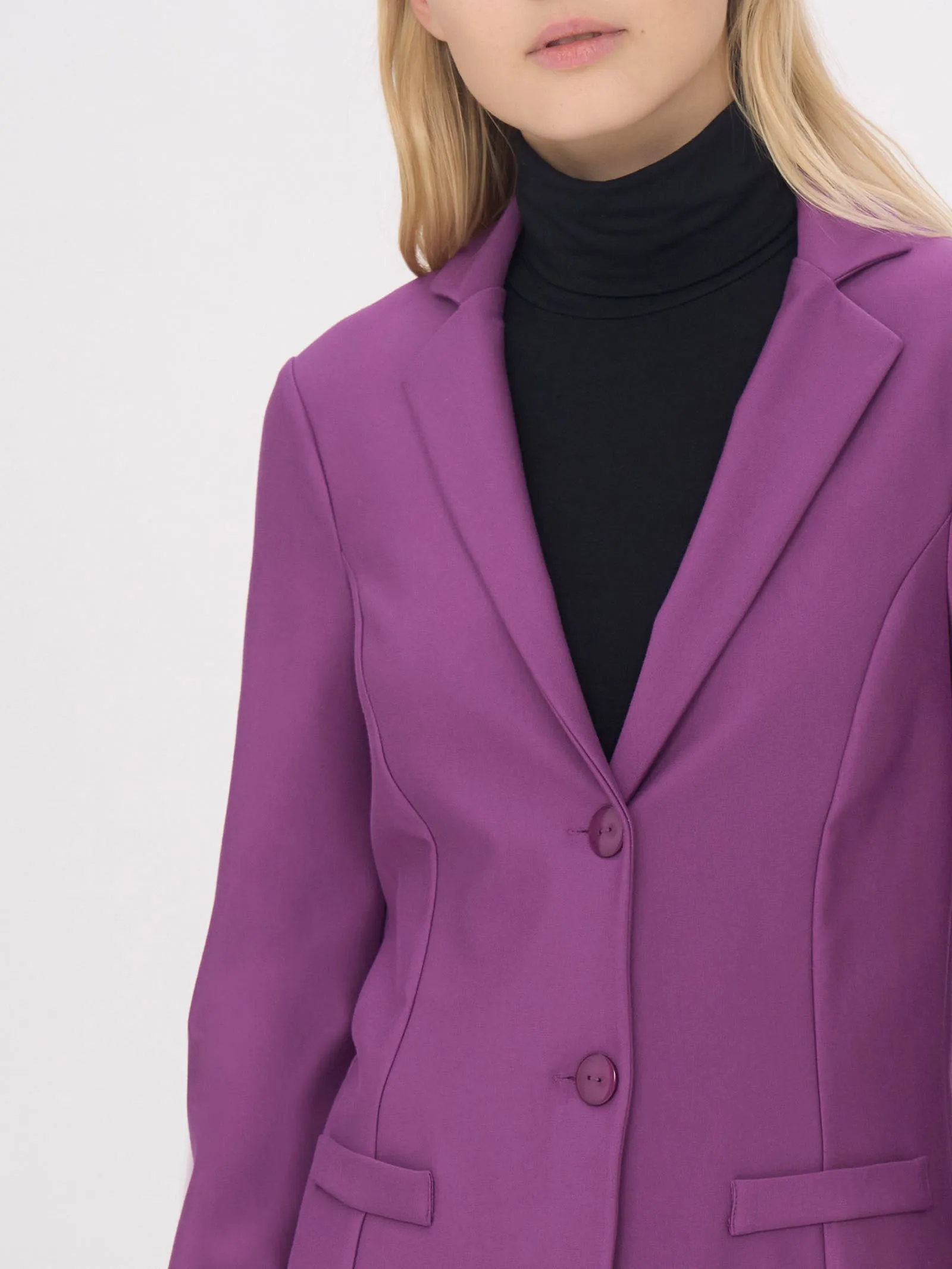 Blazer a 2 bottoni in tessuto Compact - Sunset Purple