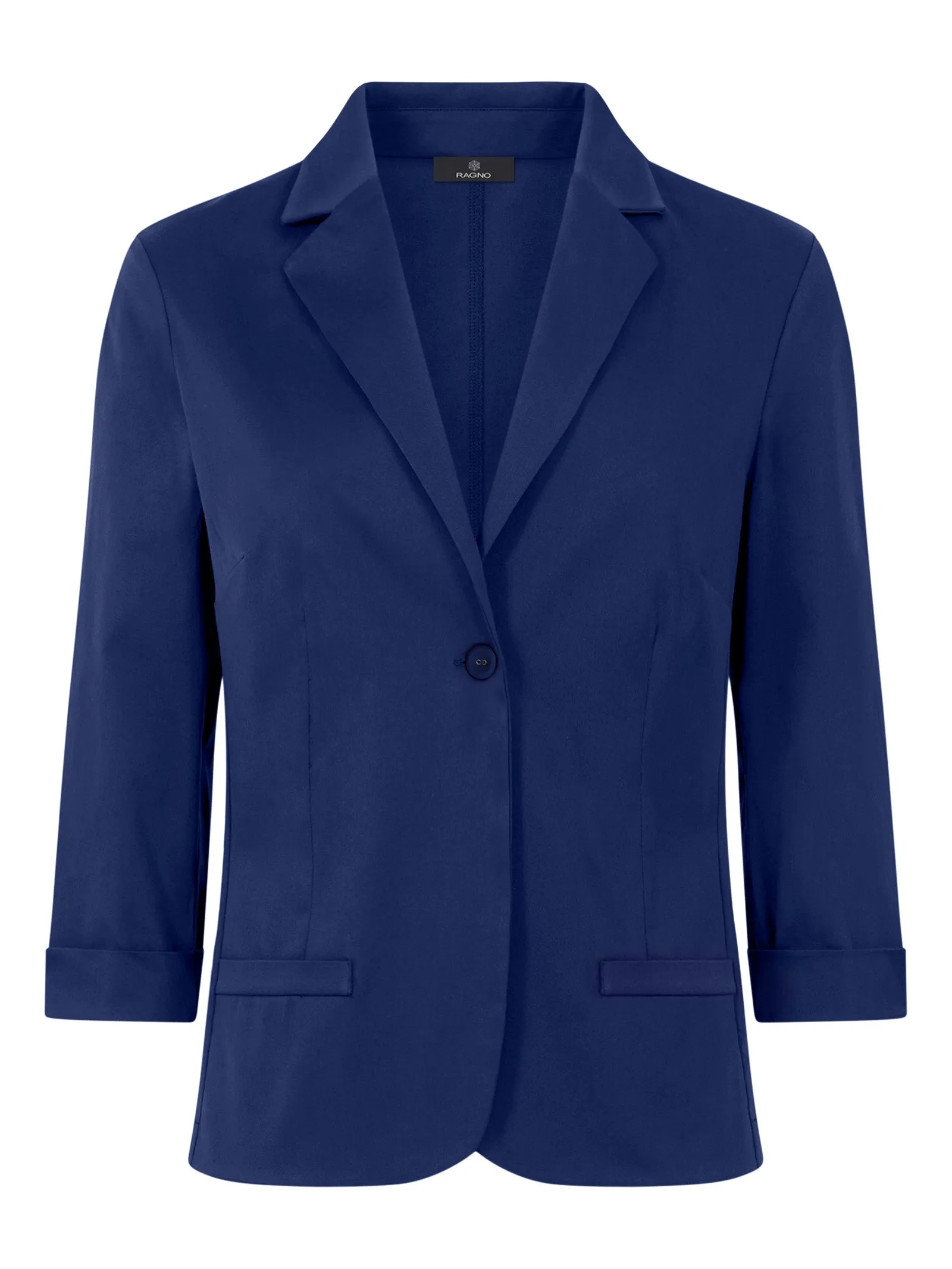 Blazer con manica 3/4 in Satin Power - Blueberry