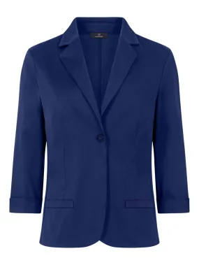 Blazer con manica 3/4 in Satin Power - Blueberry