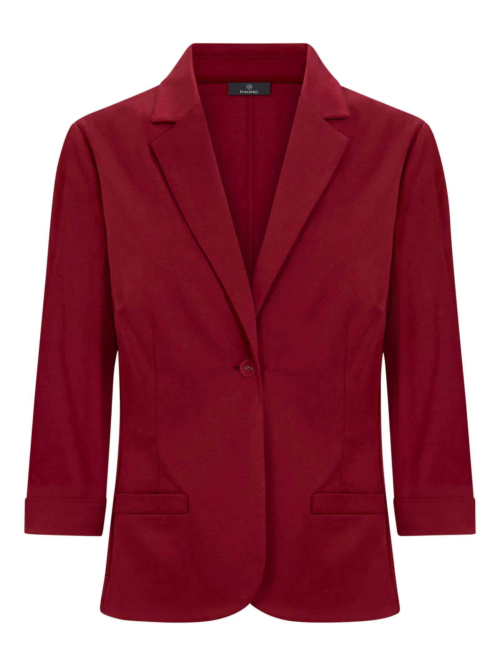 Blazer con manica 3/4 in Satin Power - Tibetan Red