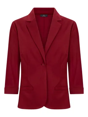 Blazer con manica 3/4 in Satin Power - Tibetan Red