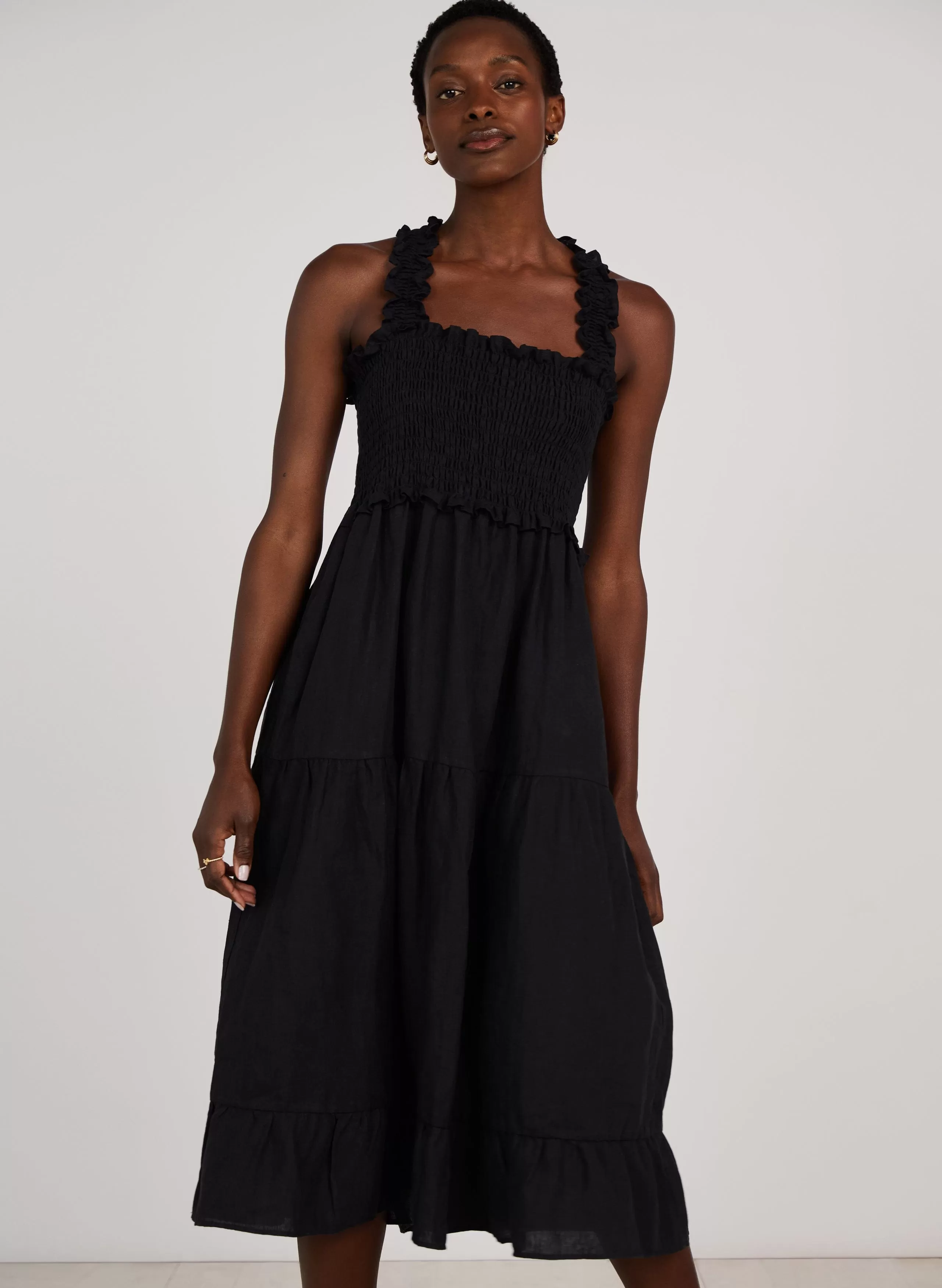 Braylee Hemp Dress | Caviar Black