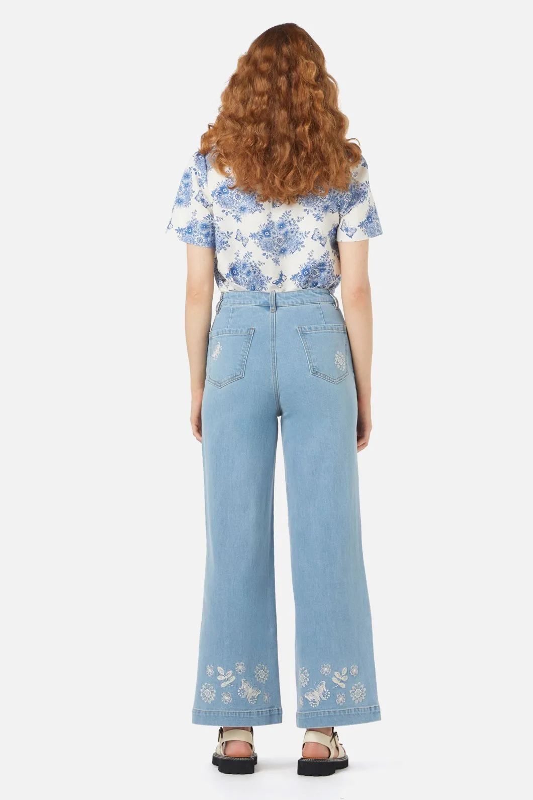 Butterfly Embroidered Jean