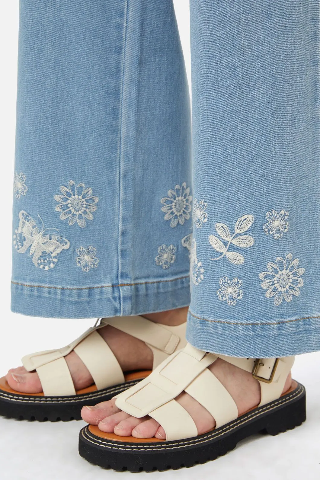 Butterfly Embroidered Jean