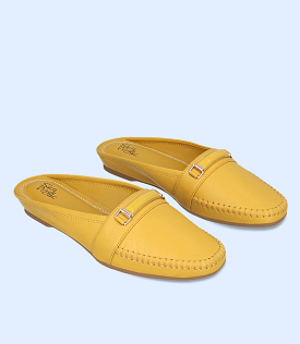 BW8295-MUSTARD-Women Comfort Mules