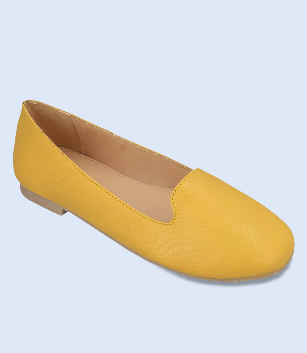 BW8307-MUSTARD-Women Casual Pumps