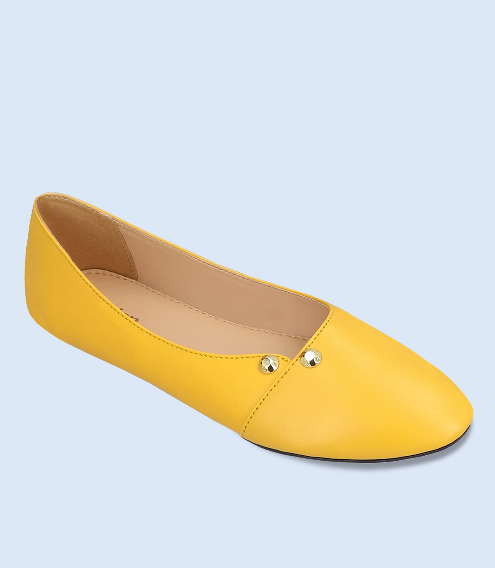 BW8311-MUSTARD-Women Casual Pumps