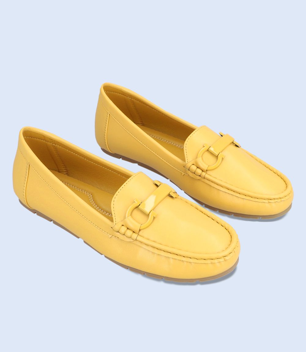 BW8490-MUSTARD-Women Casual Moccasins