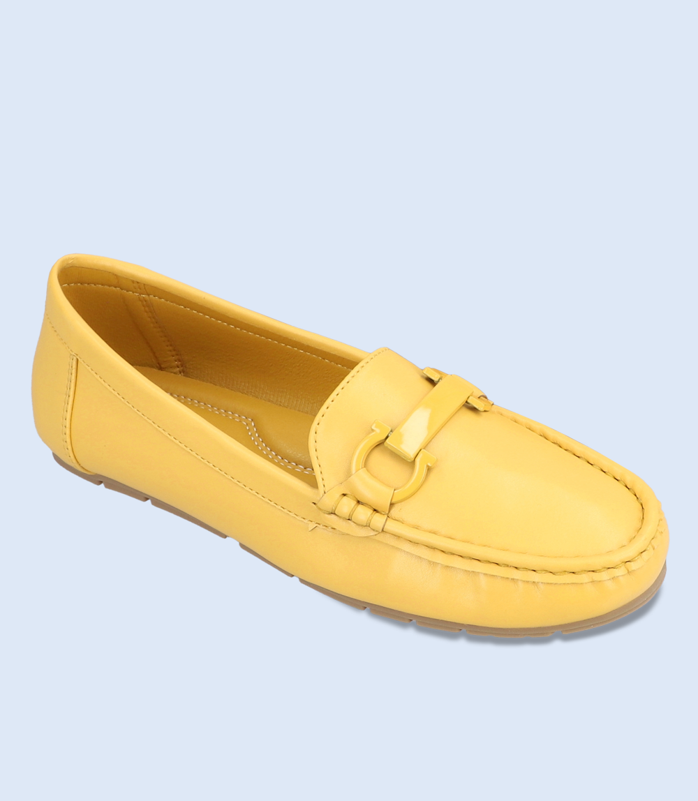 BW8490-MUSTARD-Women Casual Moccasins