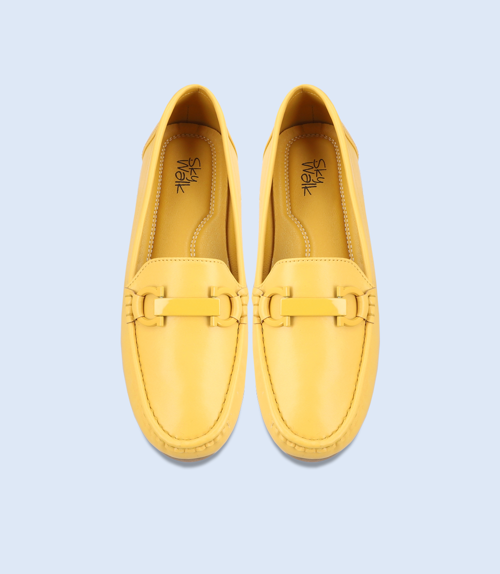 BW8490-MUSTARD-Women Casual Moccasins