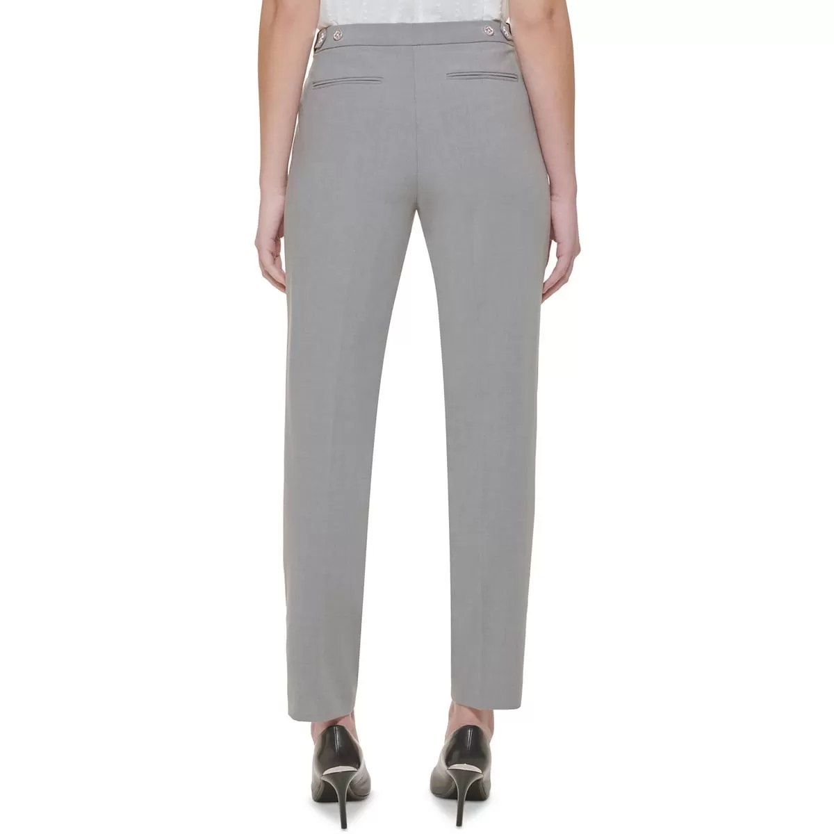 Calvin Klein Womens Mid-Rise Solid Ankle Pants