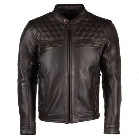 Chocolate Brown Retro Style Biker Leather Jacket