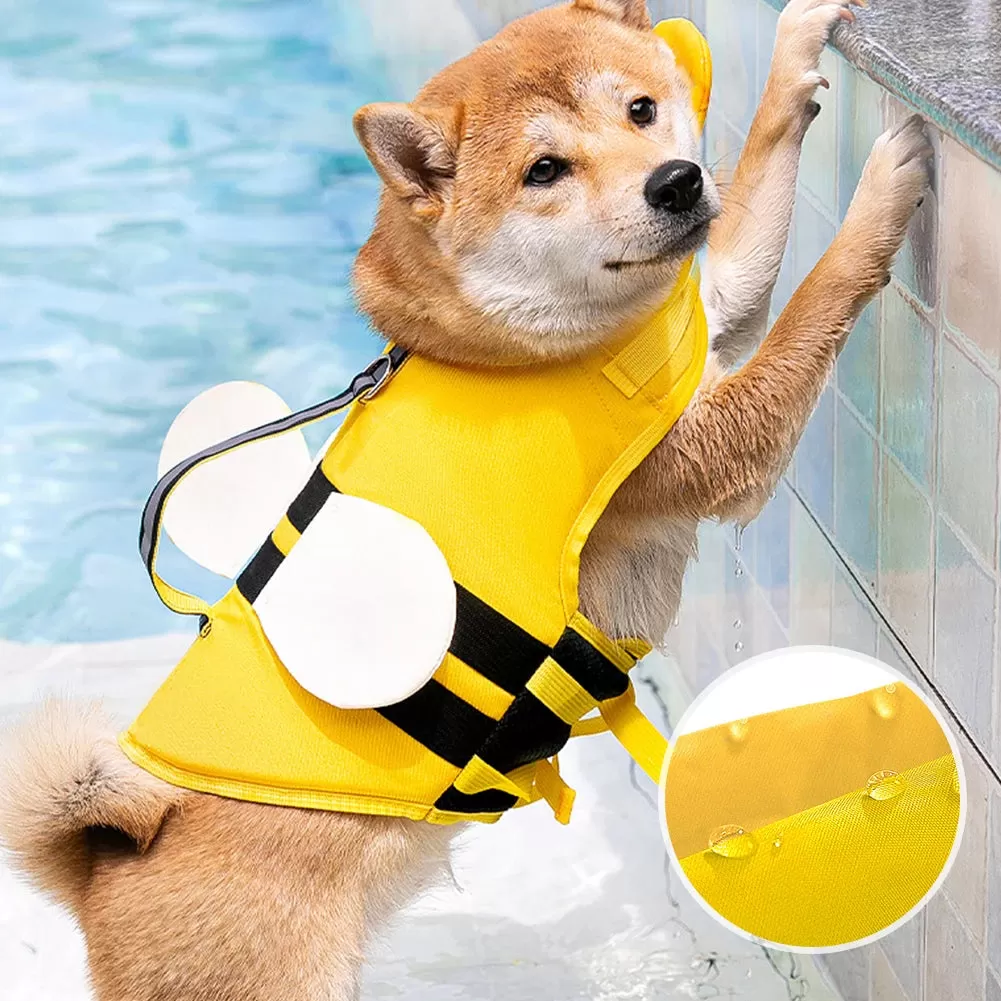 Cute Dog Life Jacket Sport Safety Rescue Vest Dog Clothes In Pool Adjustable Vests Puppy Float Swimming Suit for All Pet Dogs