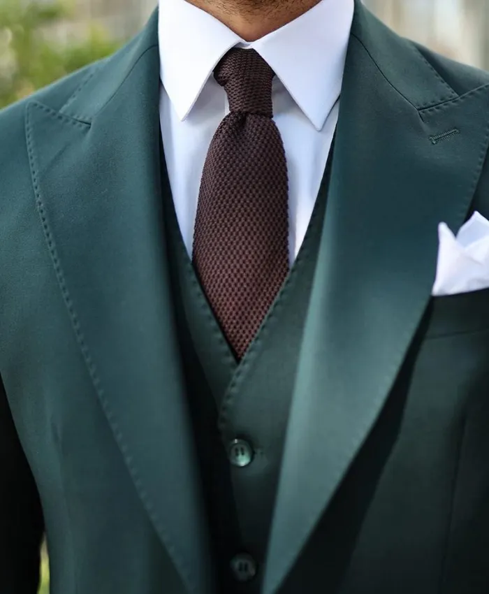 Dark Green 3 Piece Suit For Mens - 3 Piece Suit For Wedding Mens