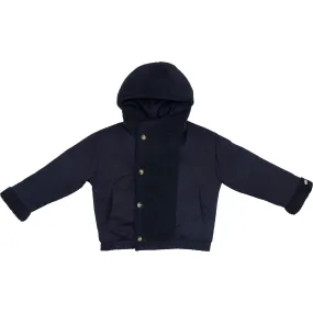 Donsje Amsterdam Den Buttoned Hooded Jacket, Blue Marine