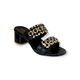 Eleonora Black Heels Mules