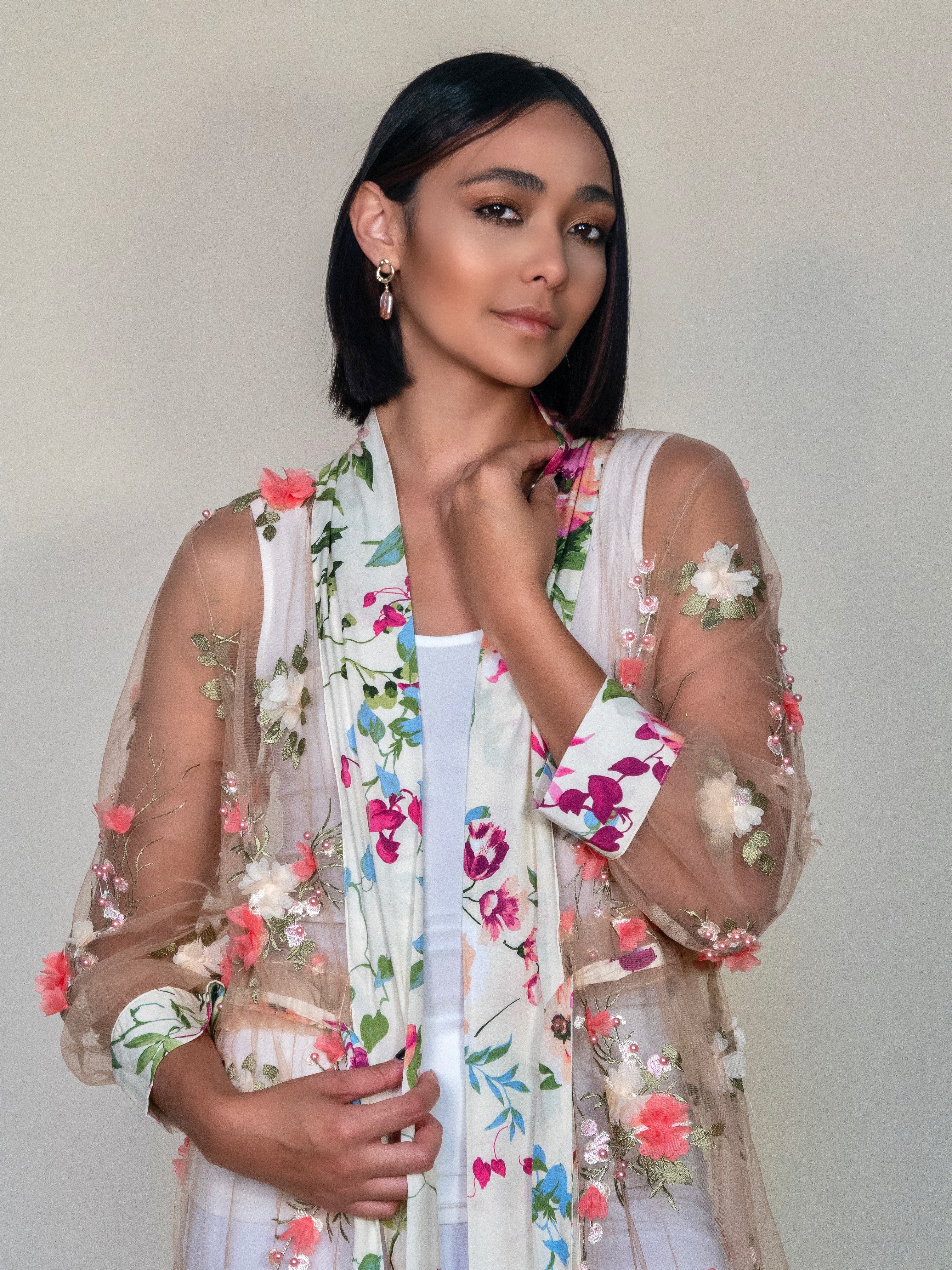 Floral Fantasy Kimono - Pink