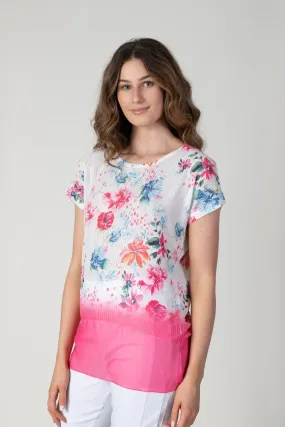 Floral Printed T-Shirt - Pink