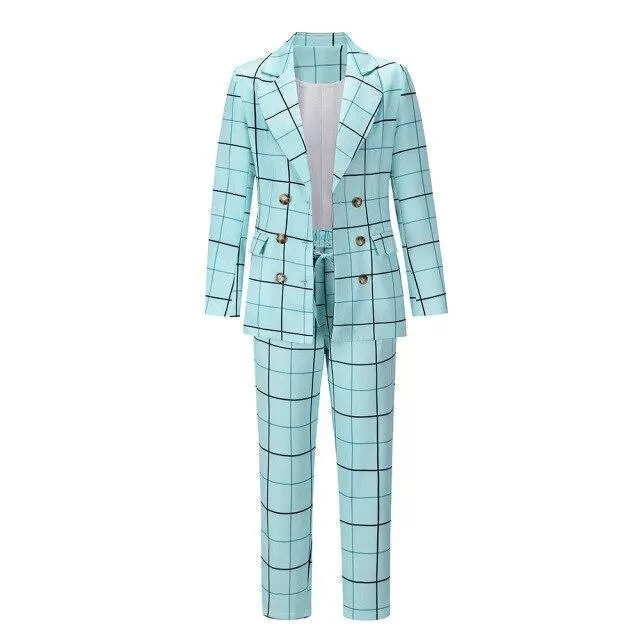 Formal Plaid Women Pantsuit