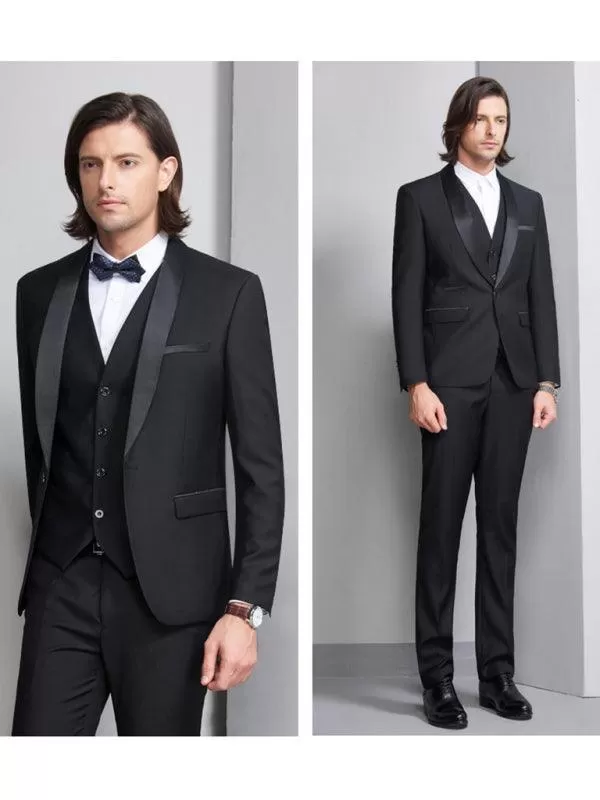 Formal Slim Fit Three Piece Tuxedo Suit