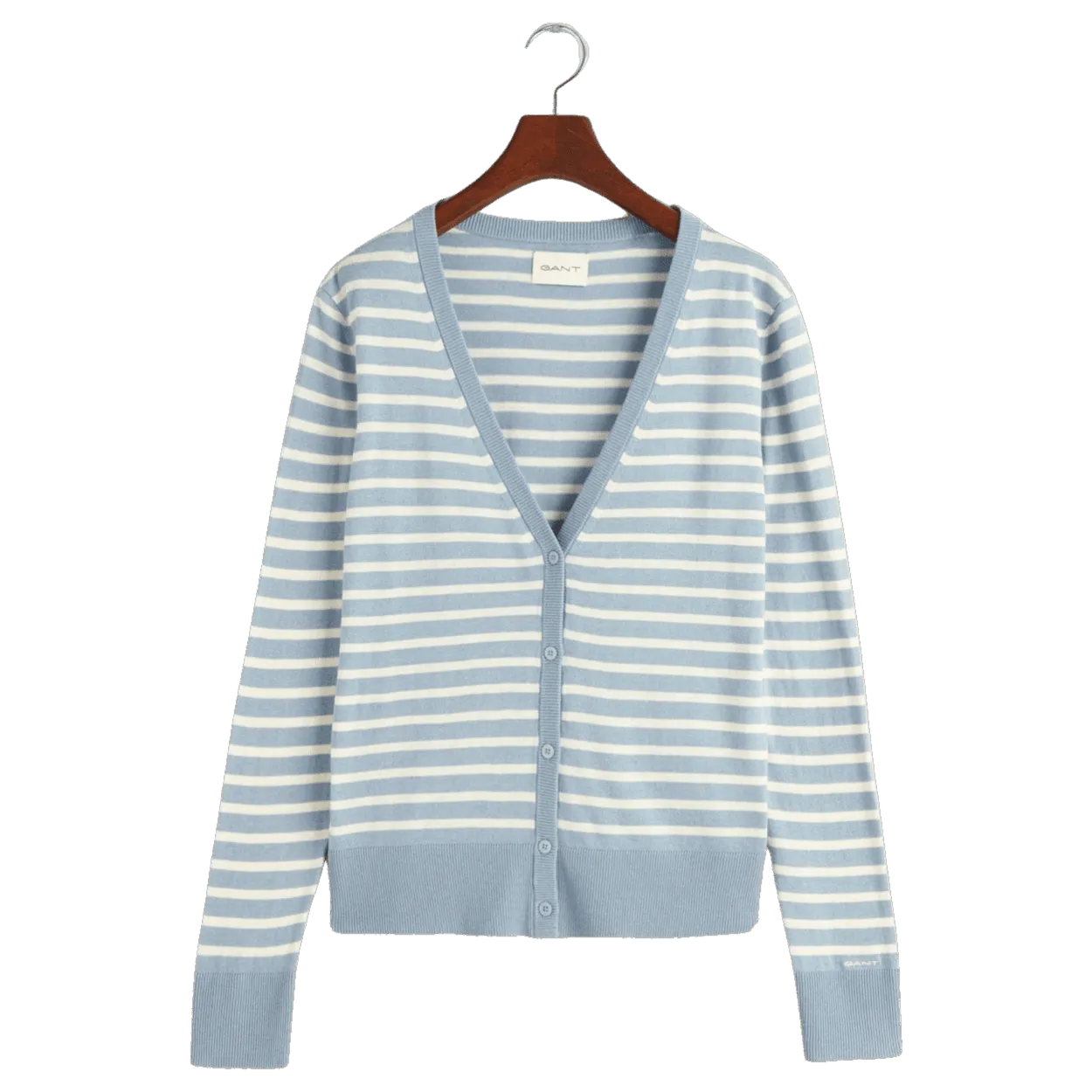 GANT Fine Knit Striped Cardigan