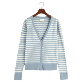 GANT Fine Knit Striped Cardigan