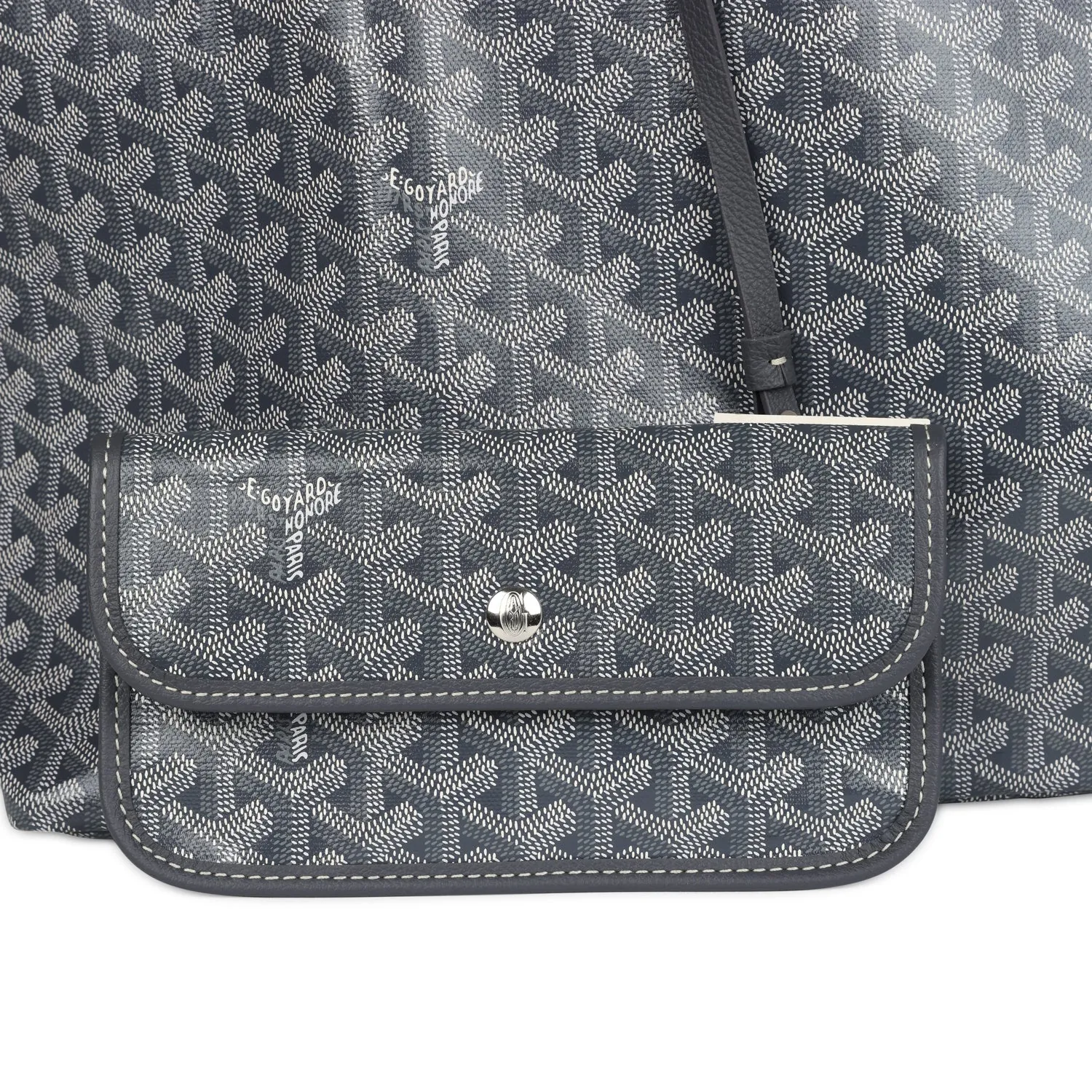 Goyard Goyardine Grey St. Louis GM Tote Bag Palladium Hardware