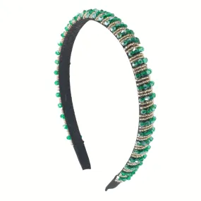 Grace Glamband in Green & Gold