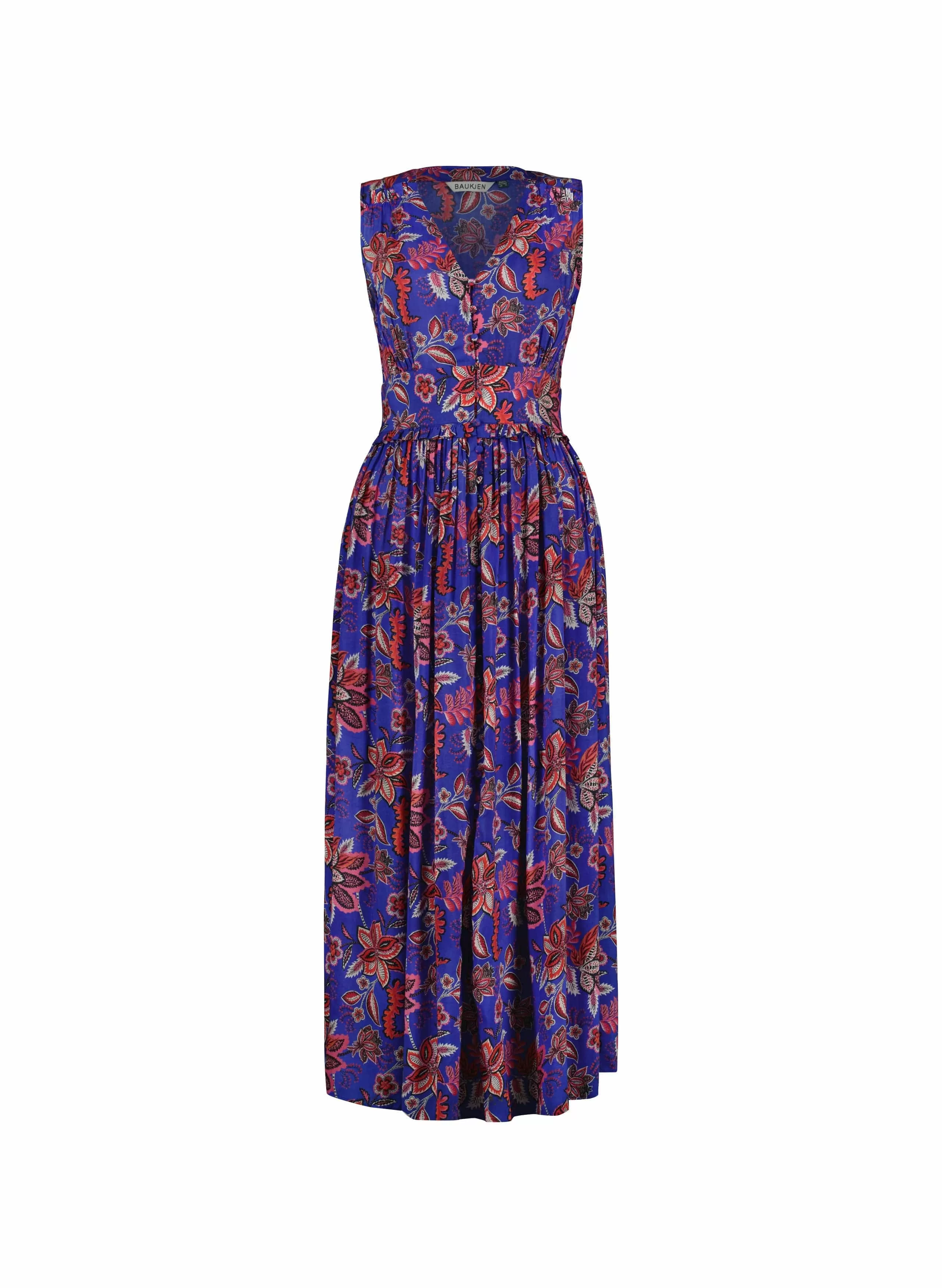 Jayla Floral Print LENZING ECOVERO Dress | Blue Verona