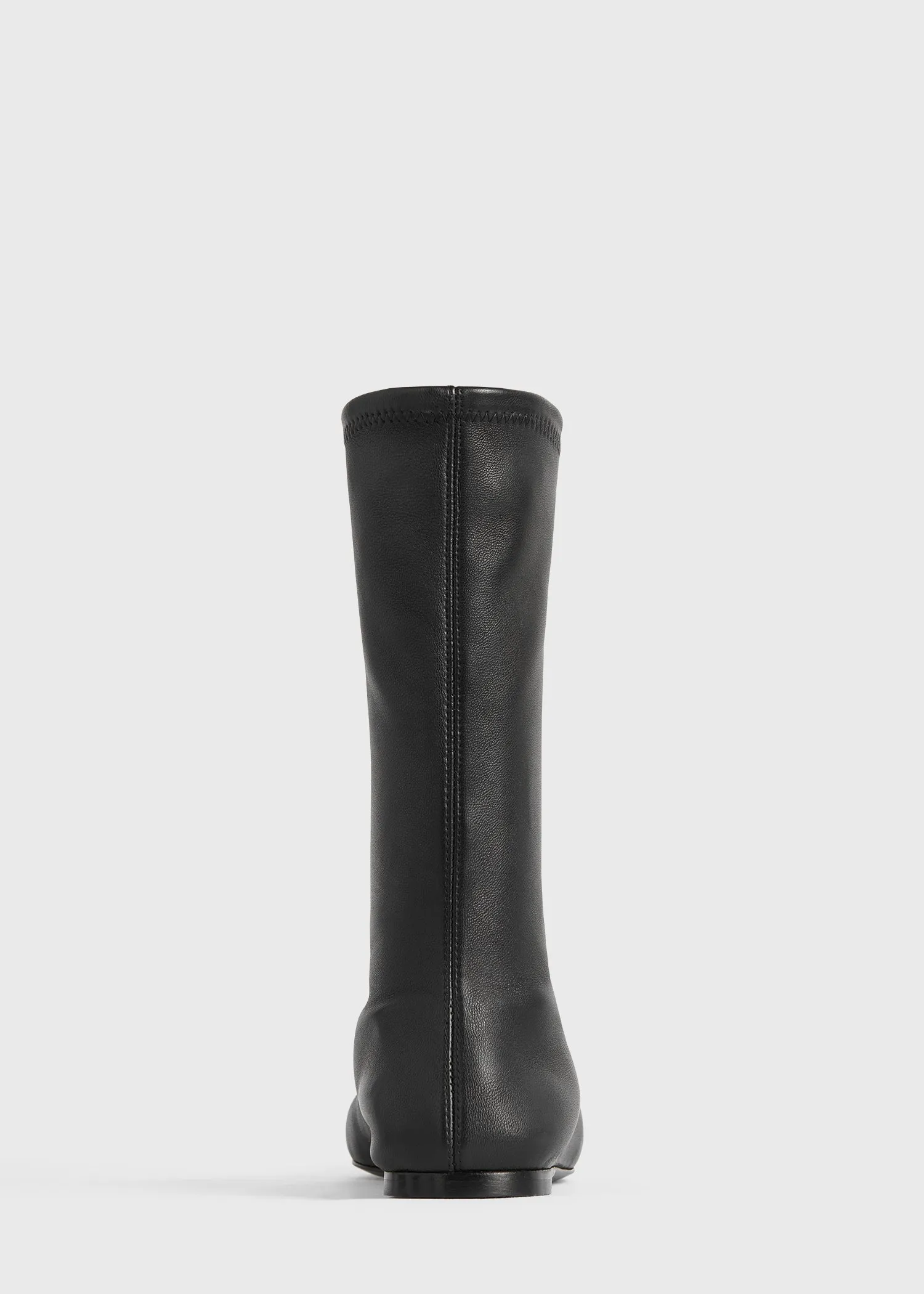 Leather sock boots black