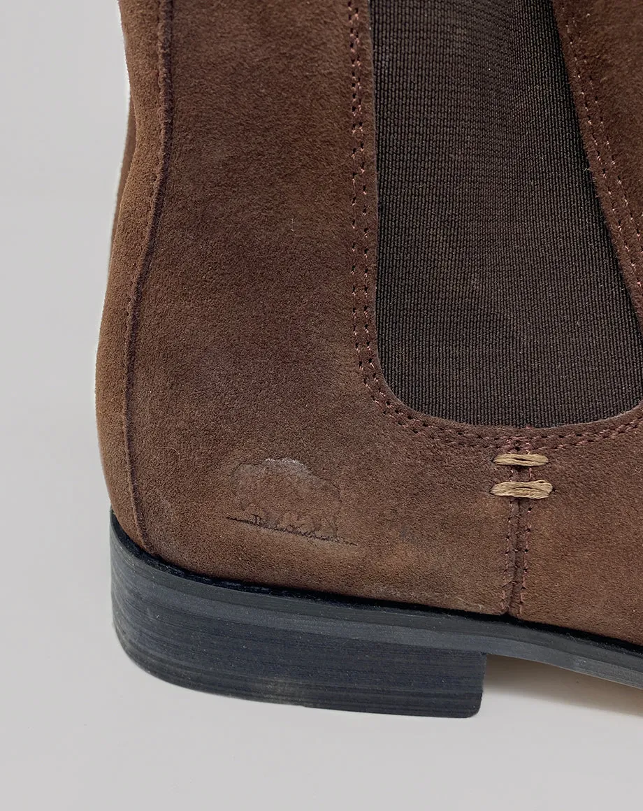 LUCIFER MEN’S SUEDE CHELSEA BOOTS | CHOCOLATE