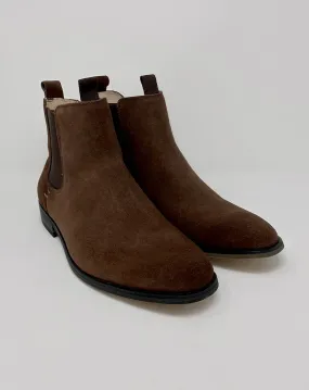 LUCIFER MEN’S SUEDE CHELSEA BOOTS | DARK BROWN