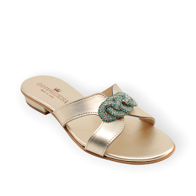 Ludovica flat slipper platinum