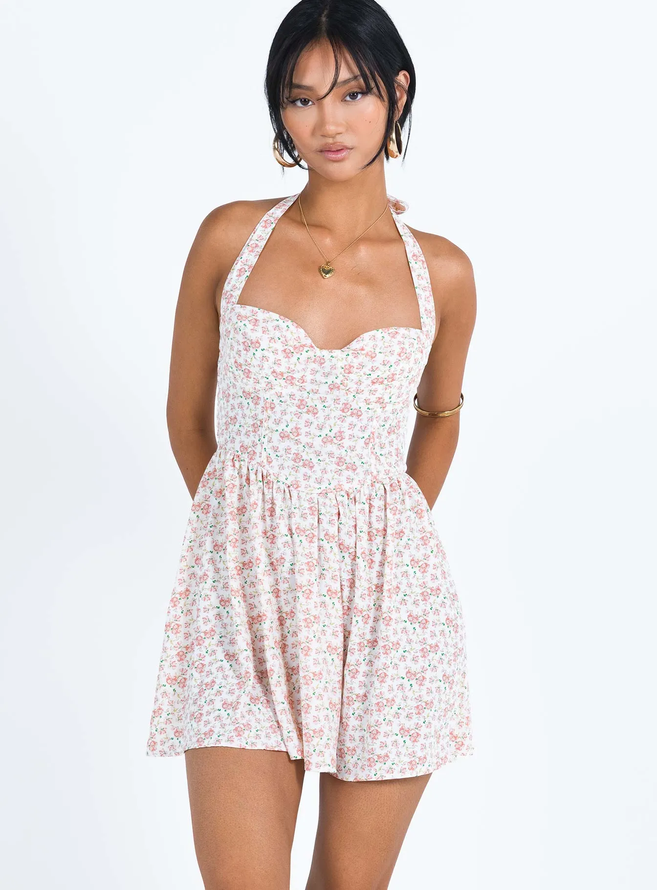 Lyle Mini Dress Pink Floral