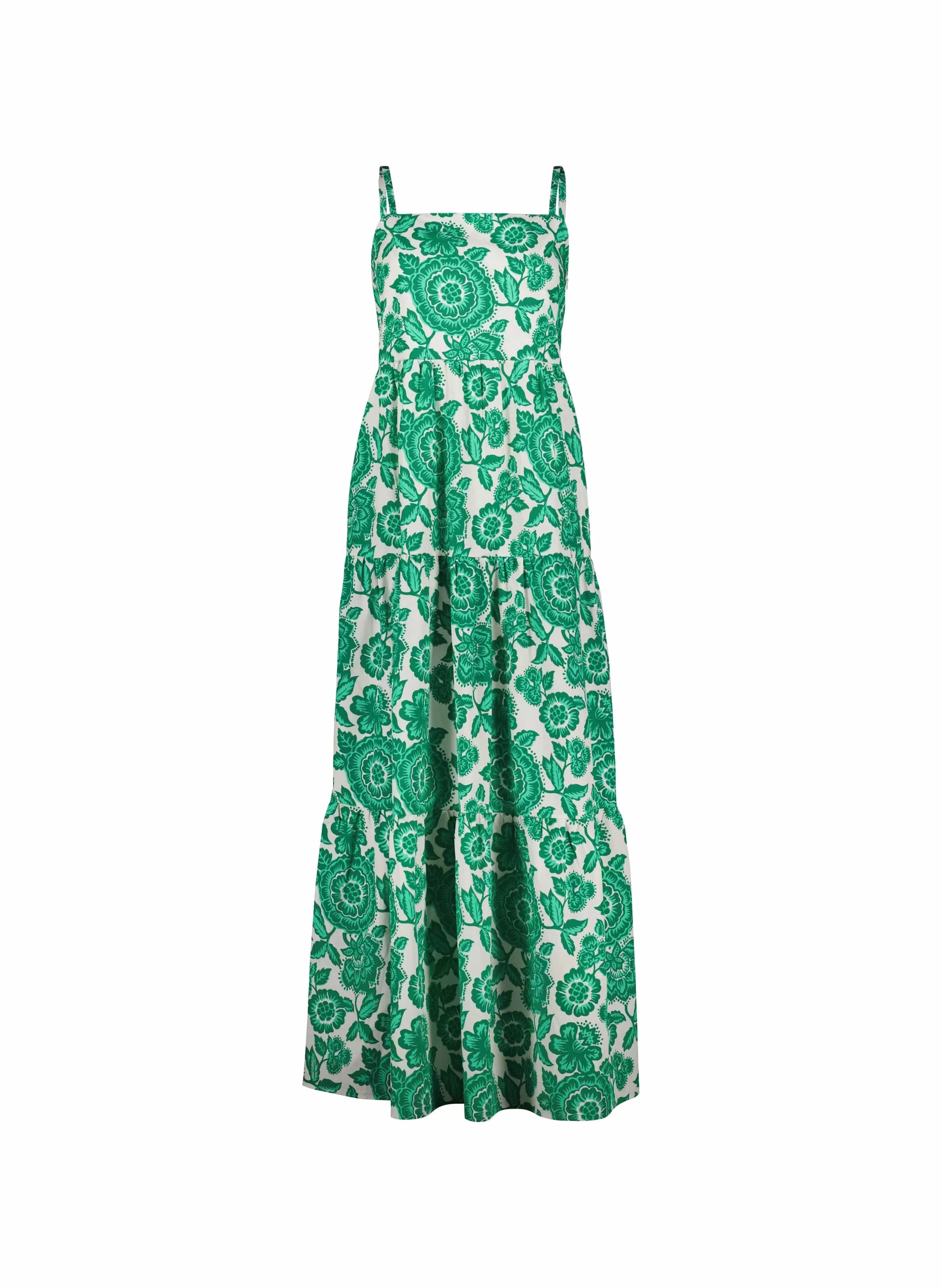 Montserrat Florence Print Organic Cotton Maxi Dress | Green