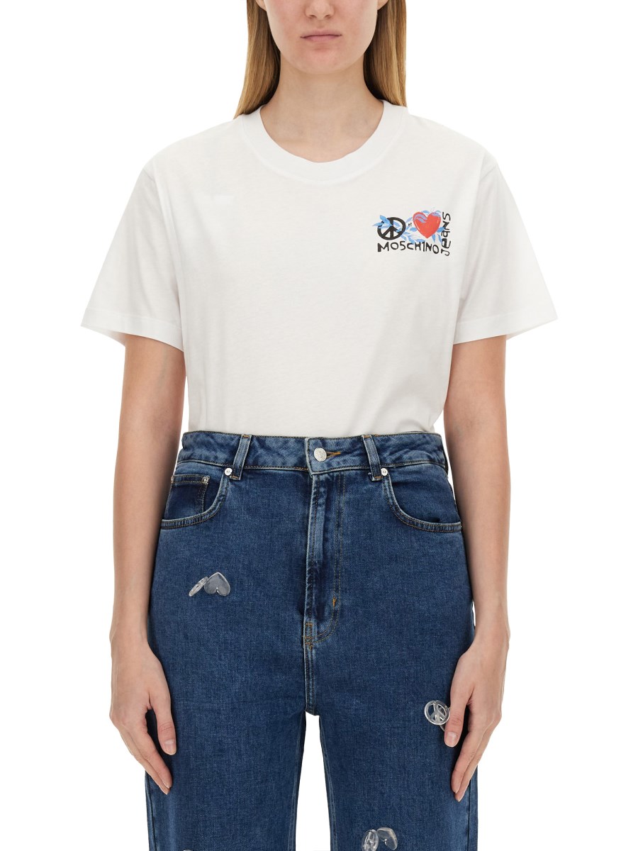 MOSCHINO JEANS    T-SHIRT WITH LOGO