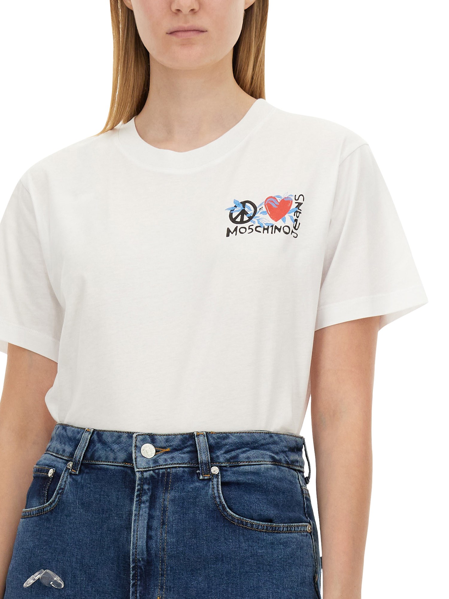 MOSCHINO JEANS    T-SHIRT WITH LOGO