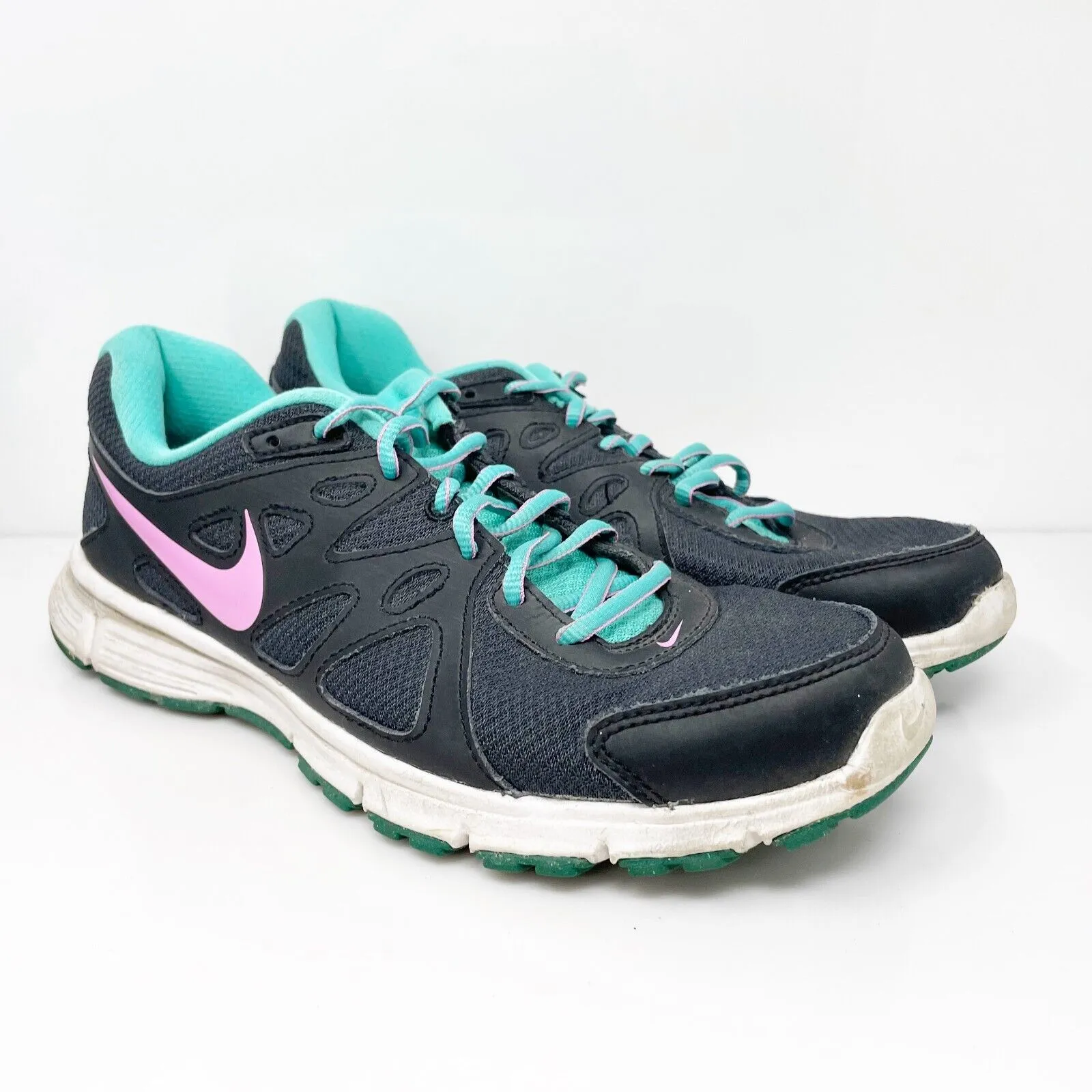 Nike Womens Revolution 2 554900-025 Black Running Shoes Sneakers Size 10