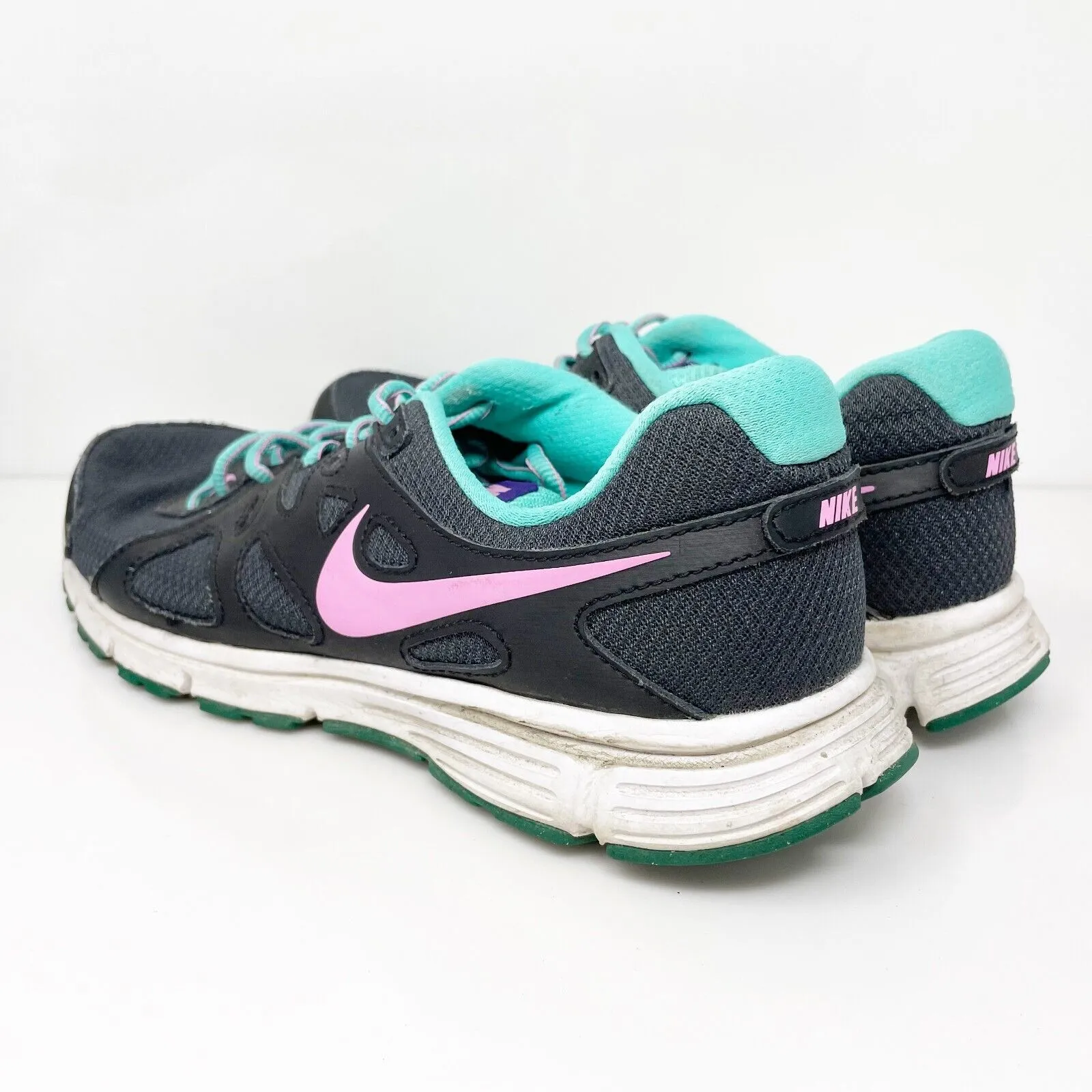 Nike Womens Revolution 2 554900-025 Black Running Shoes Sneakers Size 10