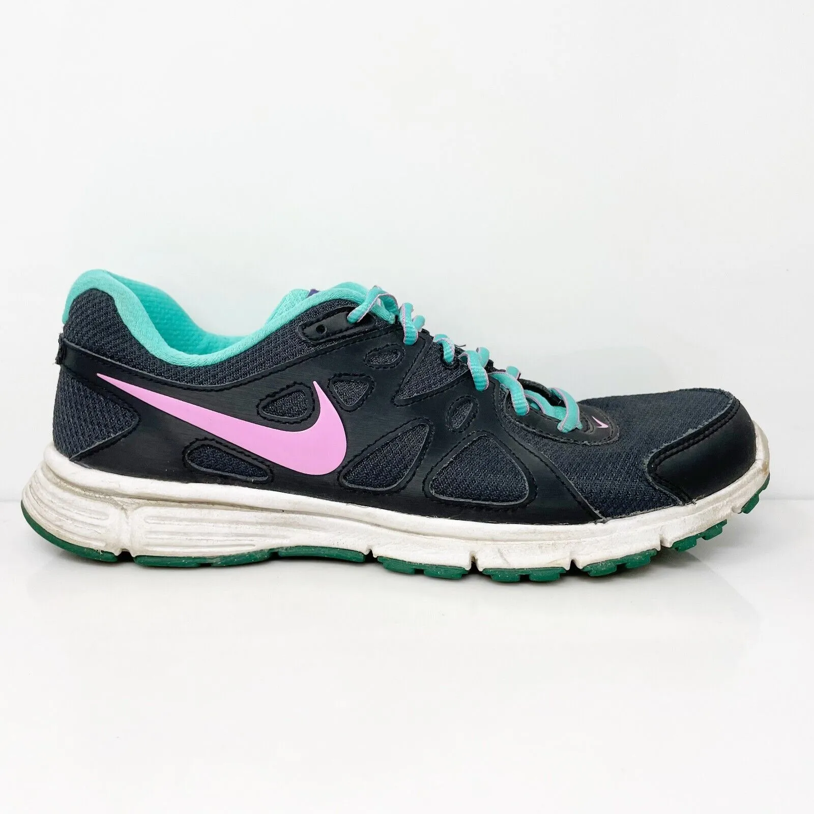 Nike Womens Revolution 2 554900-025 Black Running Shoes Sneakers Size 10