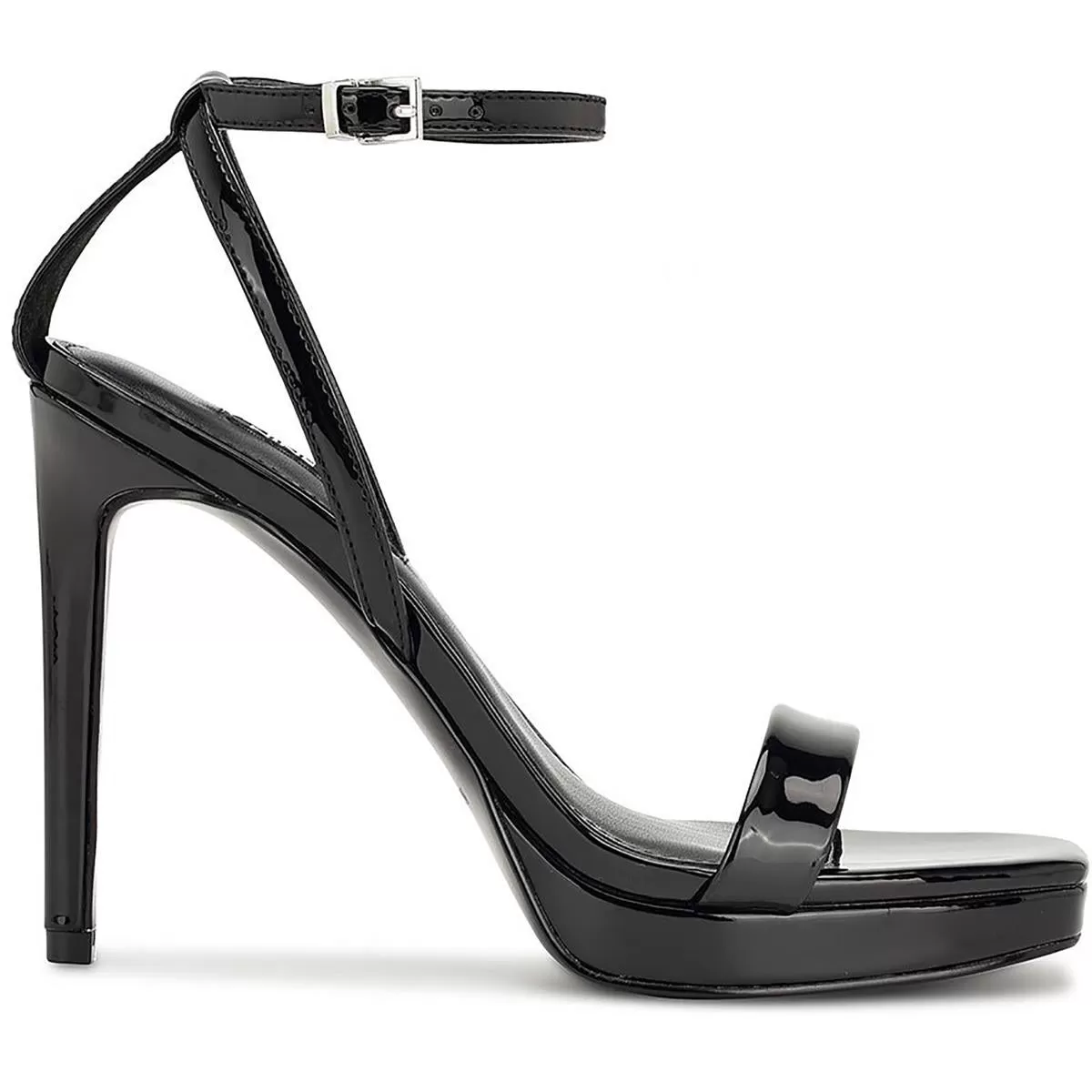 Nine West Womens Zilo 3 Patent Strappy Ankle Strap